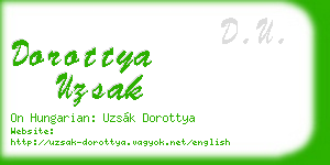 dorottya uzsak business card