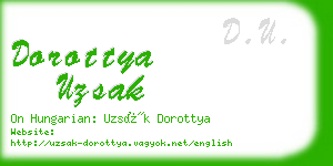 dorottya uzsak business card